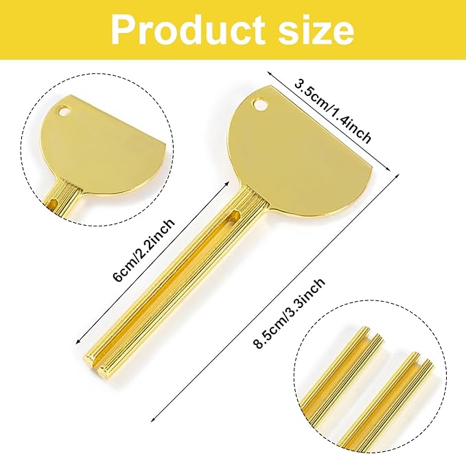 3 Pcs Toothpaste Tube Squeezers,Stainless Steel Toothpaste Squeezer,Metal Manual Dispenser Roller Tube Wringer,Tube Key Tooth Paste Squeezer for Home Toothpaste Paint,Cream, Cosmetic and Hair Dye