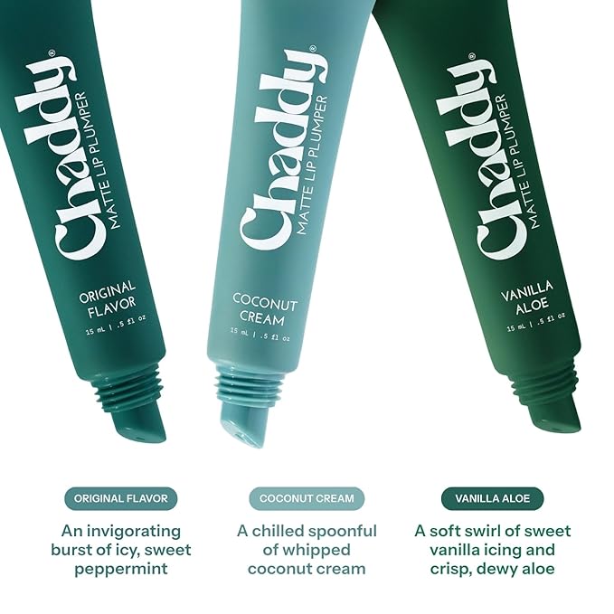 Chaddy Matte Lip Plumper - Hydrating Lip Plumper with Hyaluronic Acid | Plumping Lip, Natural Lip Care and Enhancer - 0.5 fl.oz (Coconut Cream)
