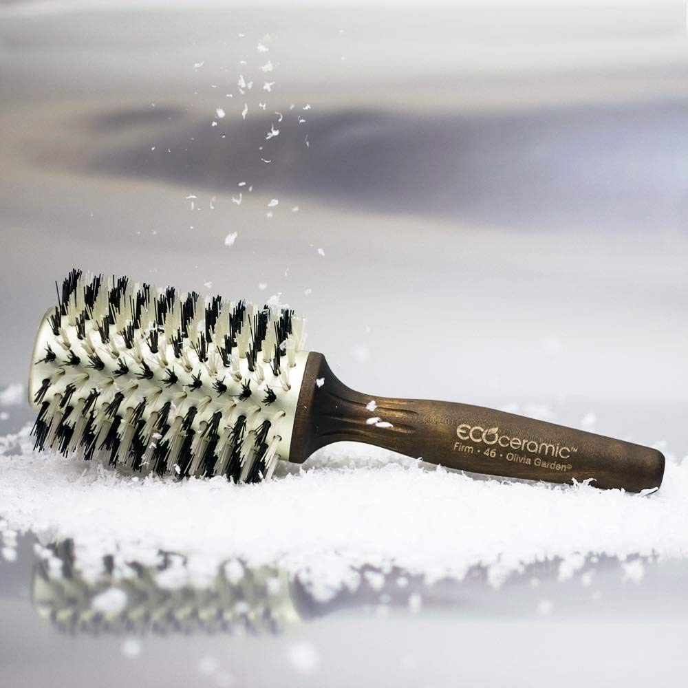 Olivia Garden Ecoceramic Firm Bristles Round Thermal Hair Brush (1 3/4")
