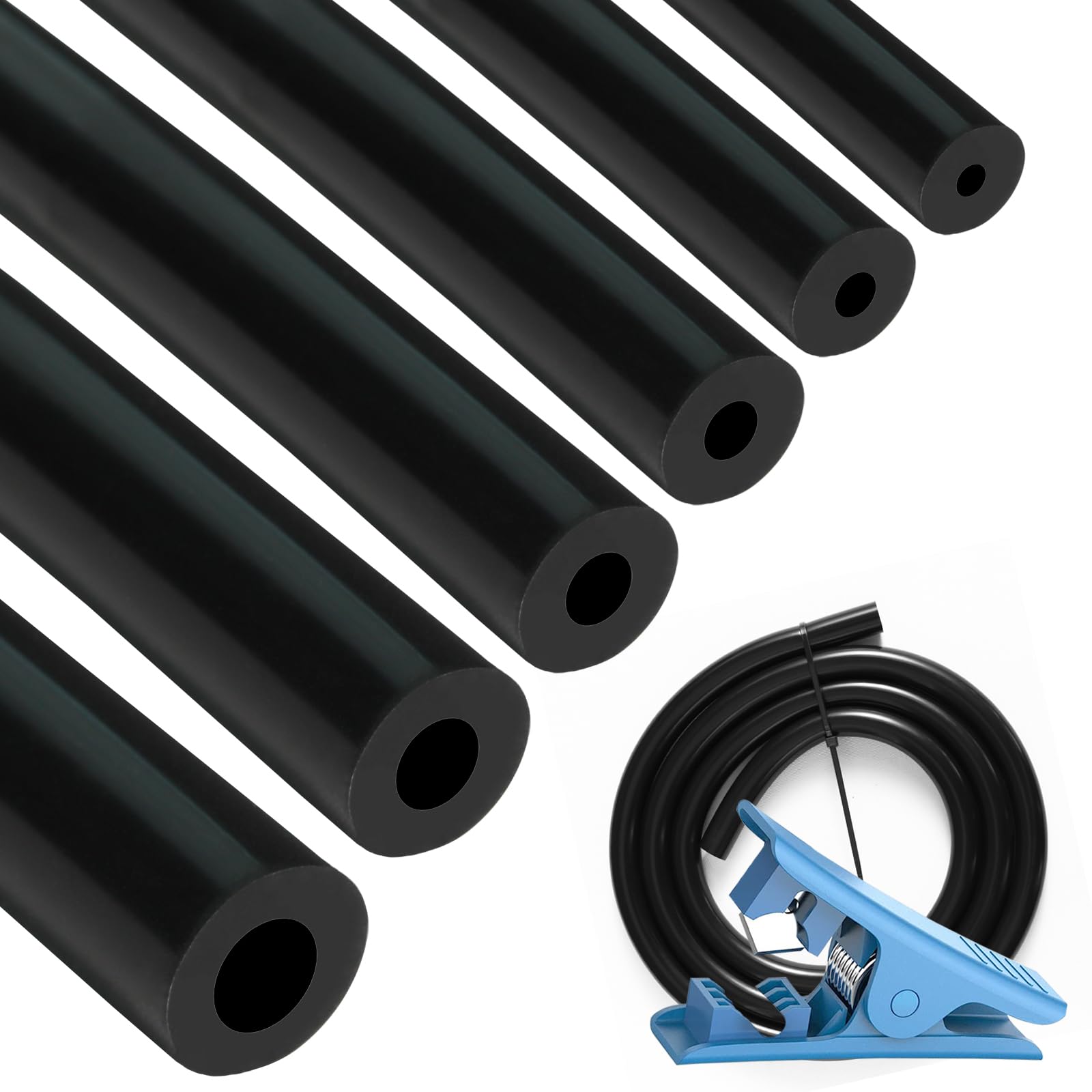 HSDCO 1/8 5/32 3/16 1/4 5/16 3/8 Silicone Vacuum Hose Automotive, High Performance Automotive Silicone Vacuum Tubing Hose Kit fo