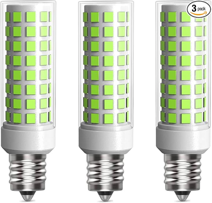 3 Pack E12 LED Candelabra C7 Chandelier C37 Fan Light Bulbs Kx-2000 Bulbrite Replacement, 7W Equivalent to 70W Incandescent, 700LM AC120V (Daylight White 6000K)