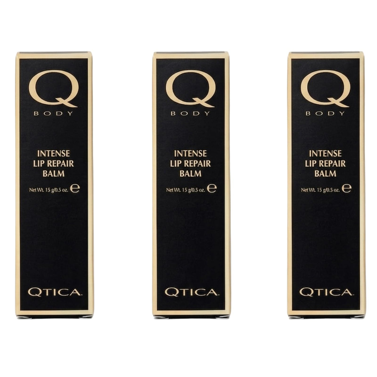 Qtica Intense Lip Repair Balm - Set of 3 by QTICA Beeswax Smooth Creamy Texture Restorative Lip Gel for Dry, Chapped Lips Instant Hydration, Softness