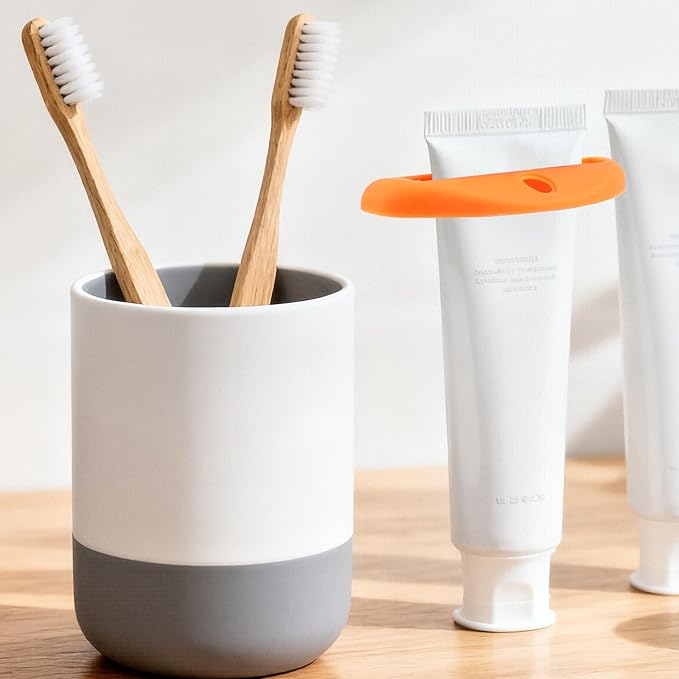 12 Pcs Toothpaste Squeezer, Plastic Toothpaste Tube Squeezer Tool, Hanging Toothpaste Saver Squeezer Clip for Toothpaste Cream Cosmetics Facial Cleanser Pigment and Paint (4 Colors)
