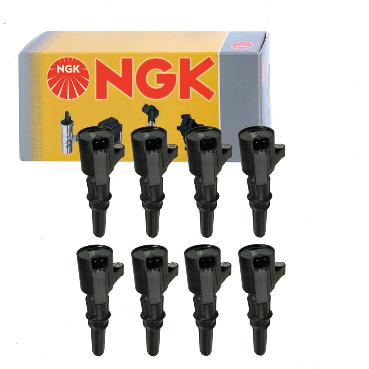 8 pc NGK Ignition Coils compatible with Ford F-150 4.6L 5.4L V8 1997-2010