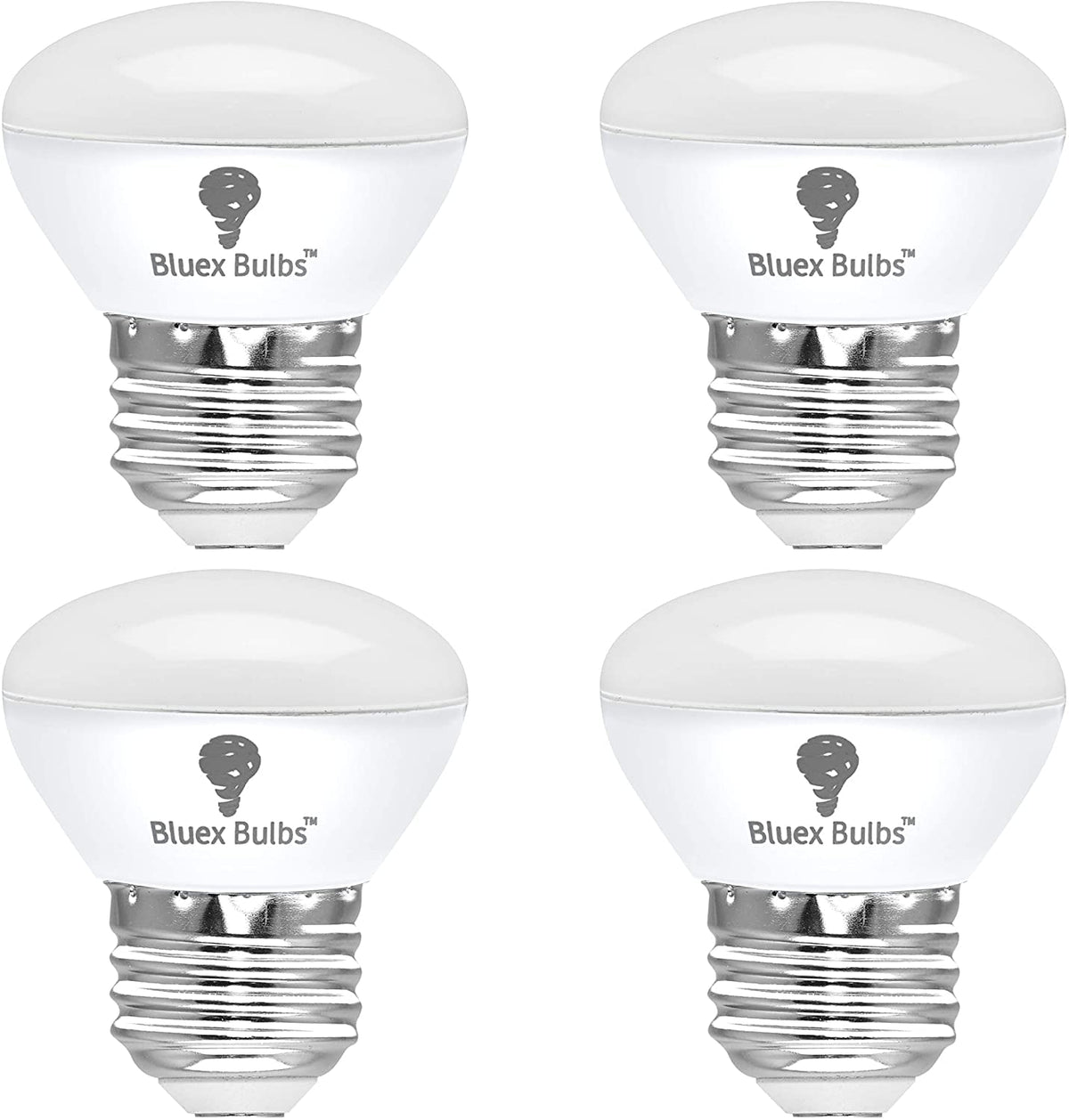 4 Pack R14 LED Bulb 4W E26 Base Mini Reflector Floodlight Light Bulb Dimmable 5000K Daylight - 40W Equivalent - Mini Light Bulbs, Short Light Bulbs, Curio Cabinet Light Bulb, R14 Bulb Flood Light