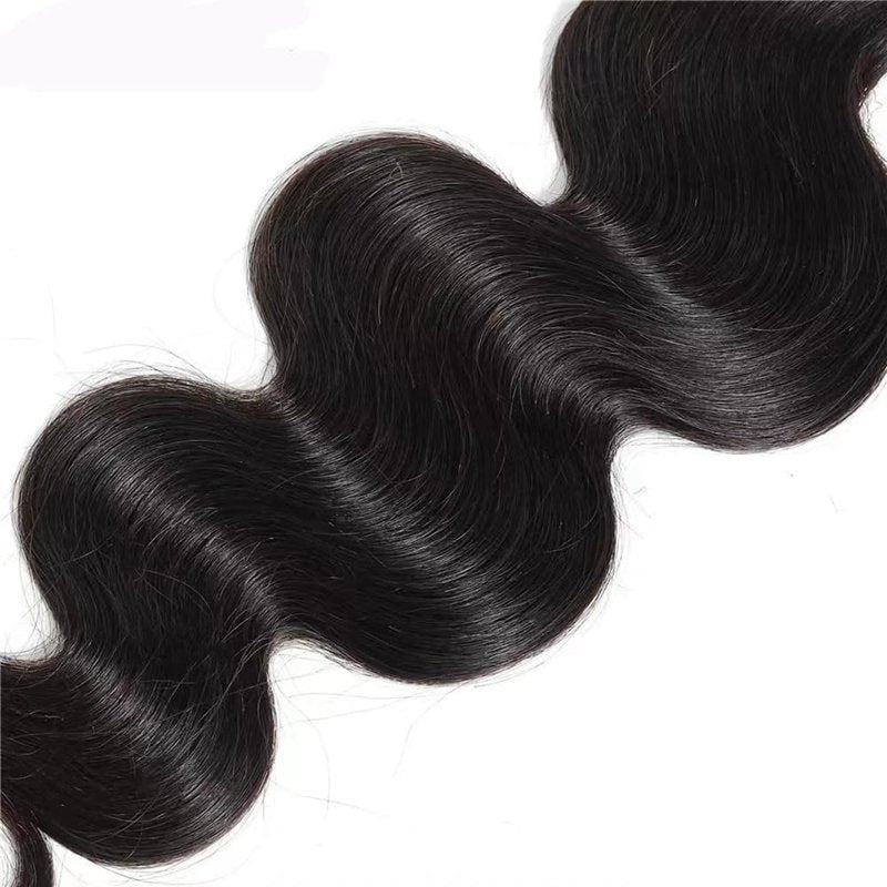 Body Wave Human Hair Bundles 26 Inch Body Single Bundle #1B Natural Black Human Hair Unprocessed Native Virgin Hair 100g Total Double Weft Crochet Human Hair Extensions for Women