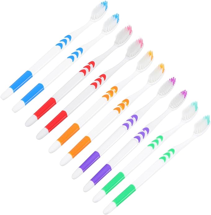 Disposable Toothbrushes 30pcs Travel Family Set Soft Colored Bristles Oral Care Tool Portable Tooth Cleaning for Hotel and Daily Use