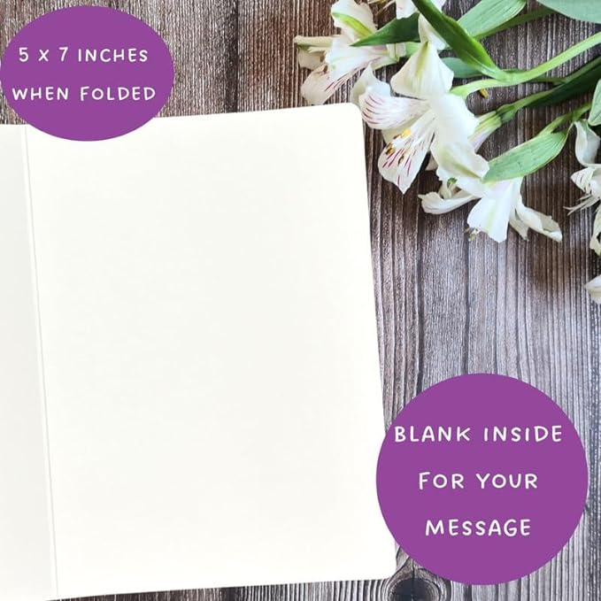 Funny Birthday Cards for Men & Women - Witty Best Friend Birthday Card for Coworker - 1 Premium 5x7 Inch Blank Inside Card for Him or Her, Ideal for Brother or Dad Birthday Card too - 1074