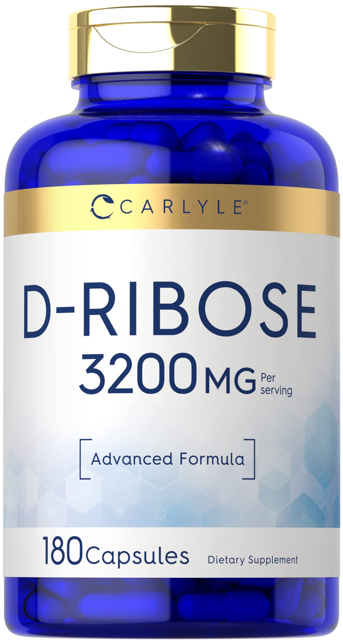 Carlyle D-Ribose Capsules | 3200mg | 180 Pills | Advanced Formula