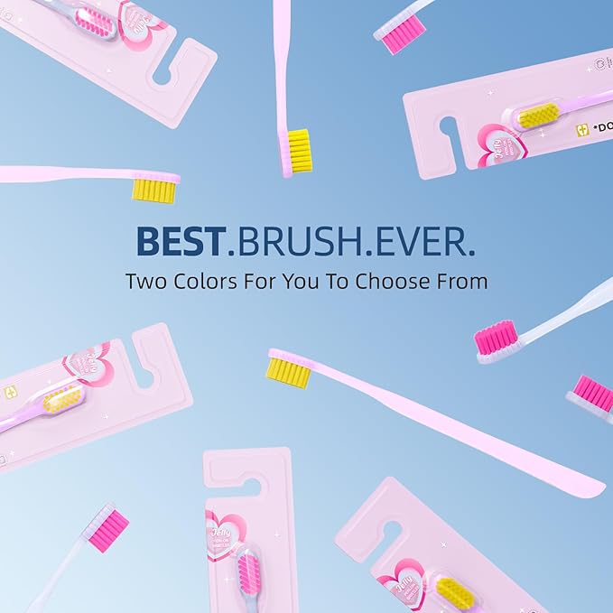 8 PCS Soft Bristle Adult Toothbrush, Manual Toothbrush Extra Gentle for Sensitive Teeth and Gums, Multi-Color Basic Teeth Brush Set for Daily Oral Care (2 Colors