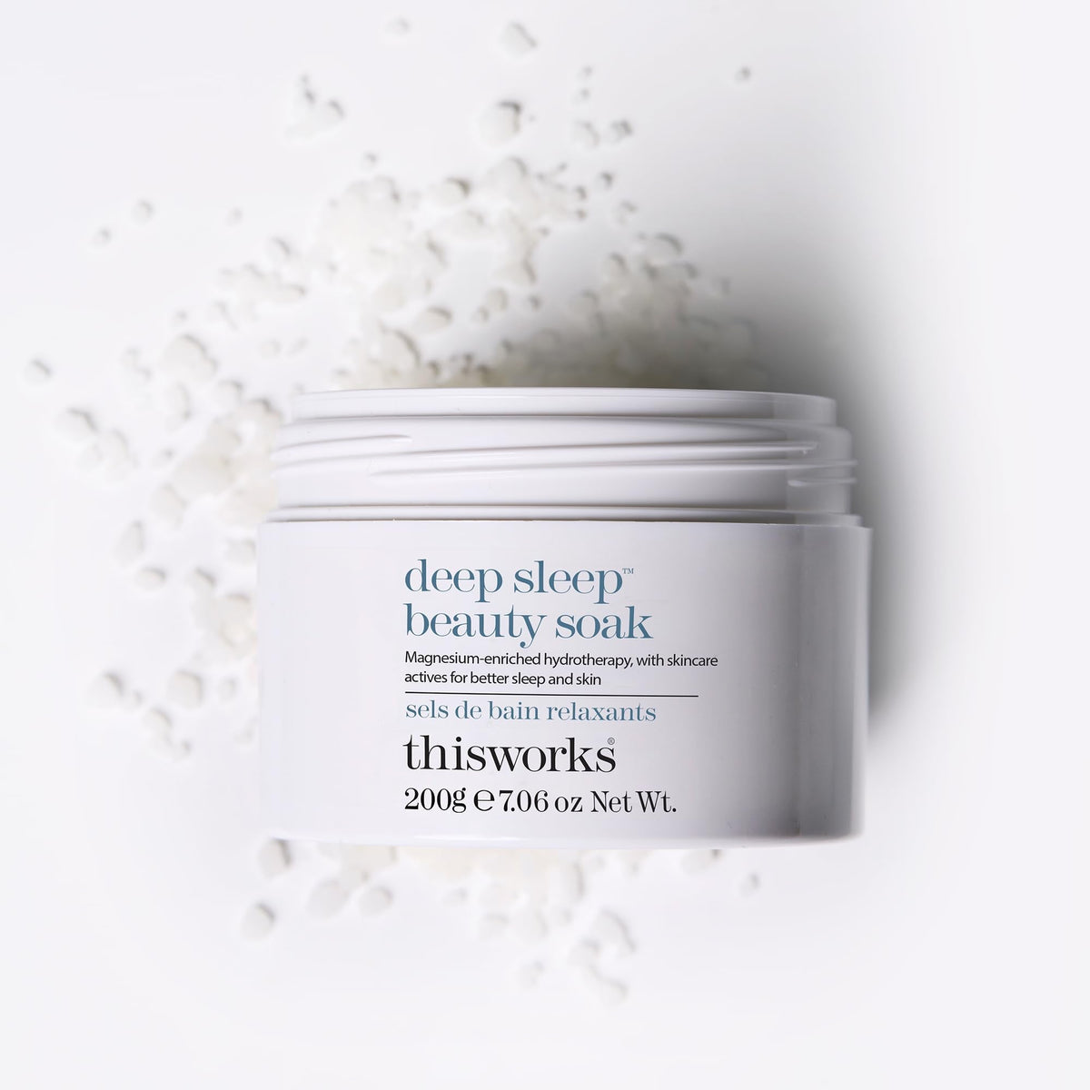 This Works Deep Sleep Beauty Bath Soak 200g - Luxury Bath Salts with Muscle Soothing Minerals Magnesium and Zinc, with Vitamin E for Brighter Skin