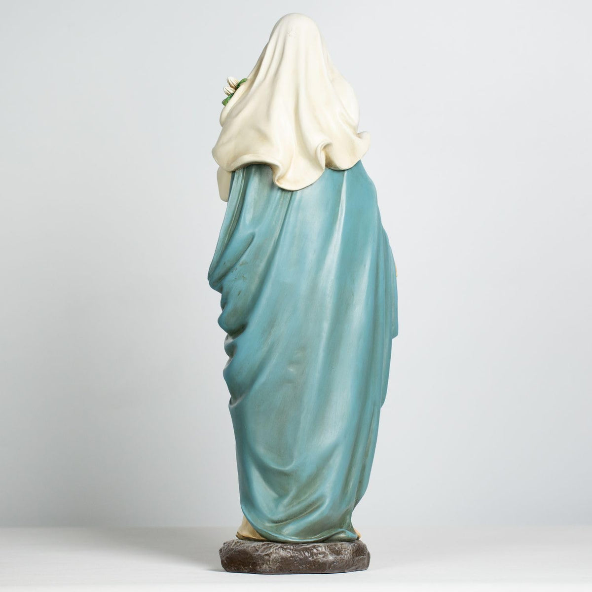 Grace4Joy Virgin Mary Garden Statue, 24 Inches Saint Mary Holding Lilies Outdoor Sculpture, Blessed Virgin Outdoor Statue for Home Yard Patio Lawn Hallway Decor