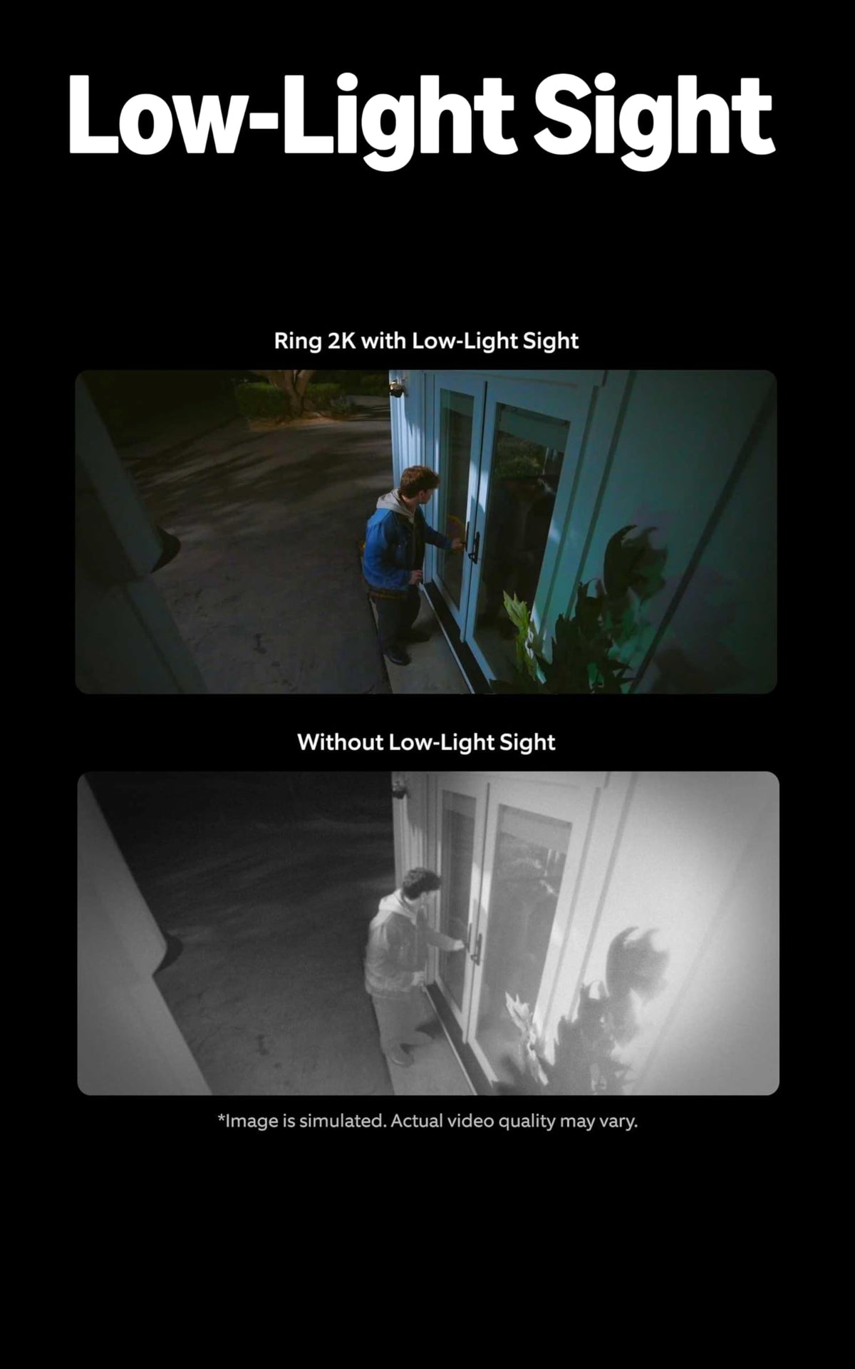 Ring Outdoor Cam Plus, Plug-In (newest model), Home or business security, Wide-Angle 2K Video with Ring Vision, Low-Light Sight for full-color night vision, Mount-Anywhere Versatility, White