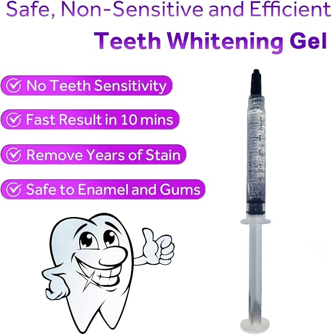 Bright White Smiles 44% Whitening Gel – 20 Syringes(3ml) – Fast-Acting Carbamide Peroxide Teeth Whitener