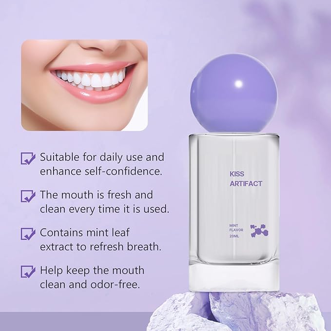 2Pcs Probiotic Oral Spray for Long-Lasting Freshness,Alcohol-Free Oral Spray with Probiotics for Breath Care,Convenient Travel-Sized Breath Spray (20ml/0.68floz)