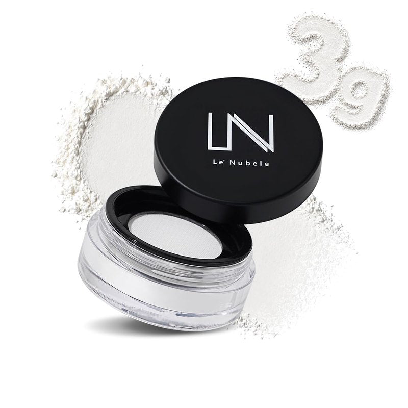 Le' Nubele Azulene Face Cover Fixing Powder Mini Size for Oily Sensitive Skin | Azulene + Talc Free | Blurring Setting Powder, Translucent Face Powder, Setting Powder Makeup, Korean Makeup | 3g•0.10oz