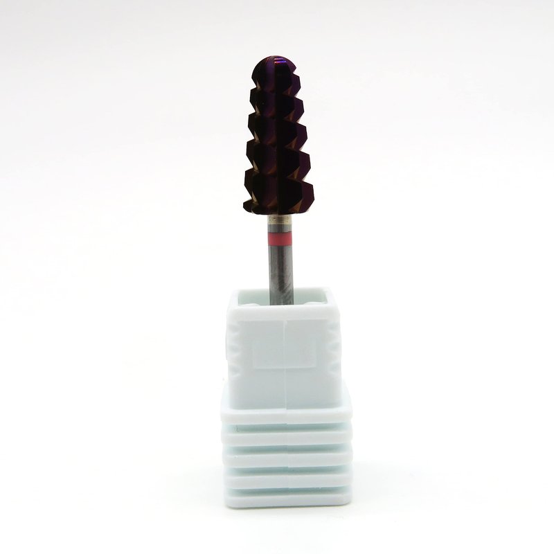 Fasaki VOLCANO 3XC Tungsten Carbide Nail Drill Bits 3/32 - Fastest Safety Remove Acrylic, Hard Gel, Save Time Long-Lasting Nail Drill Bits With Purple Coarse Cover
