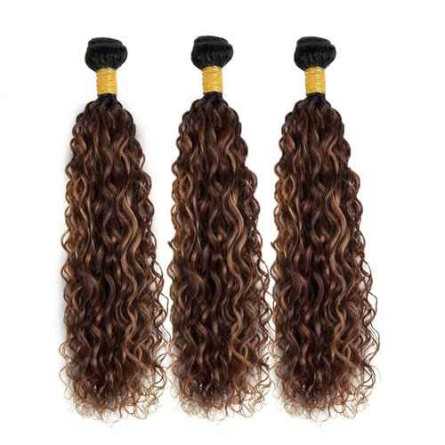 24 26 28 inch P430 Human Hair Bundles Ombre Water Wave Bundles Human Hair Highlight Water Wave Bundle 3 Tone