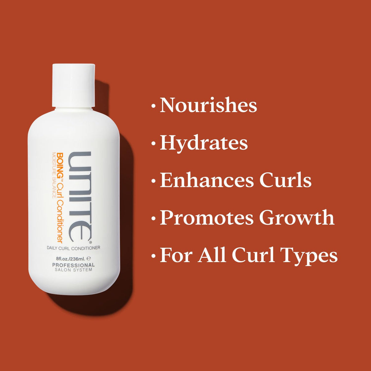 UNITE Hair BOING Moisturizing Curl Conditioner, 8 fl oz