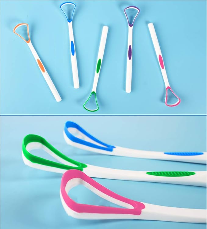 Tongue Scraper Cleaner 100% BPA Free Tongue Scrapers for Adults, Kids, Healthy Oral Care, Easy to Use, Help Fight Bad Breath