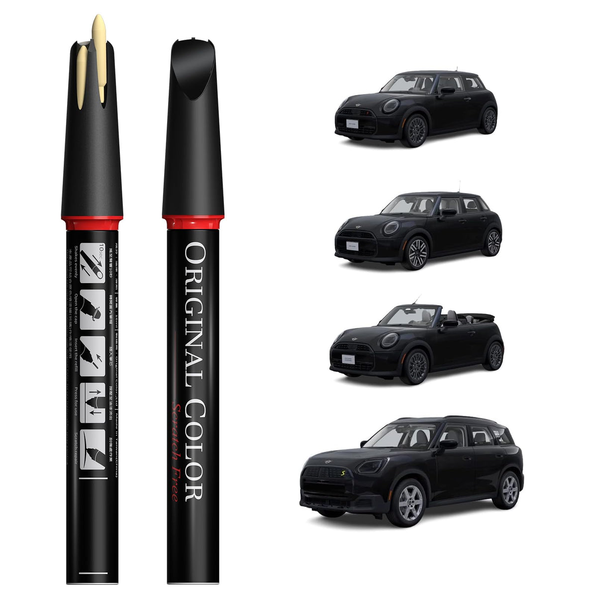 Carhoo C6P Legend Grey Compatible With Mini Cooper Exact Match Touch Up Paint Pen, Car Scratch Remover For Nicks And Chips Repai