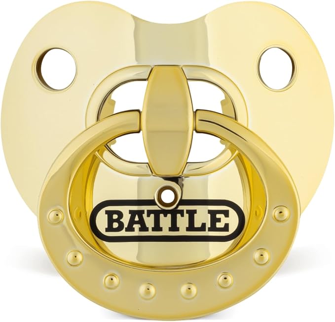 Battle Sports Binky Oxygen Football Mouthguard - Detachable Strap, Maximum Breathability, Works with Braces & No Boiling Required