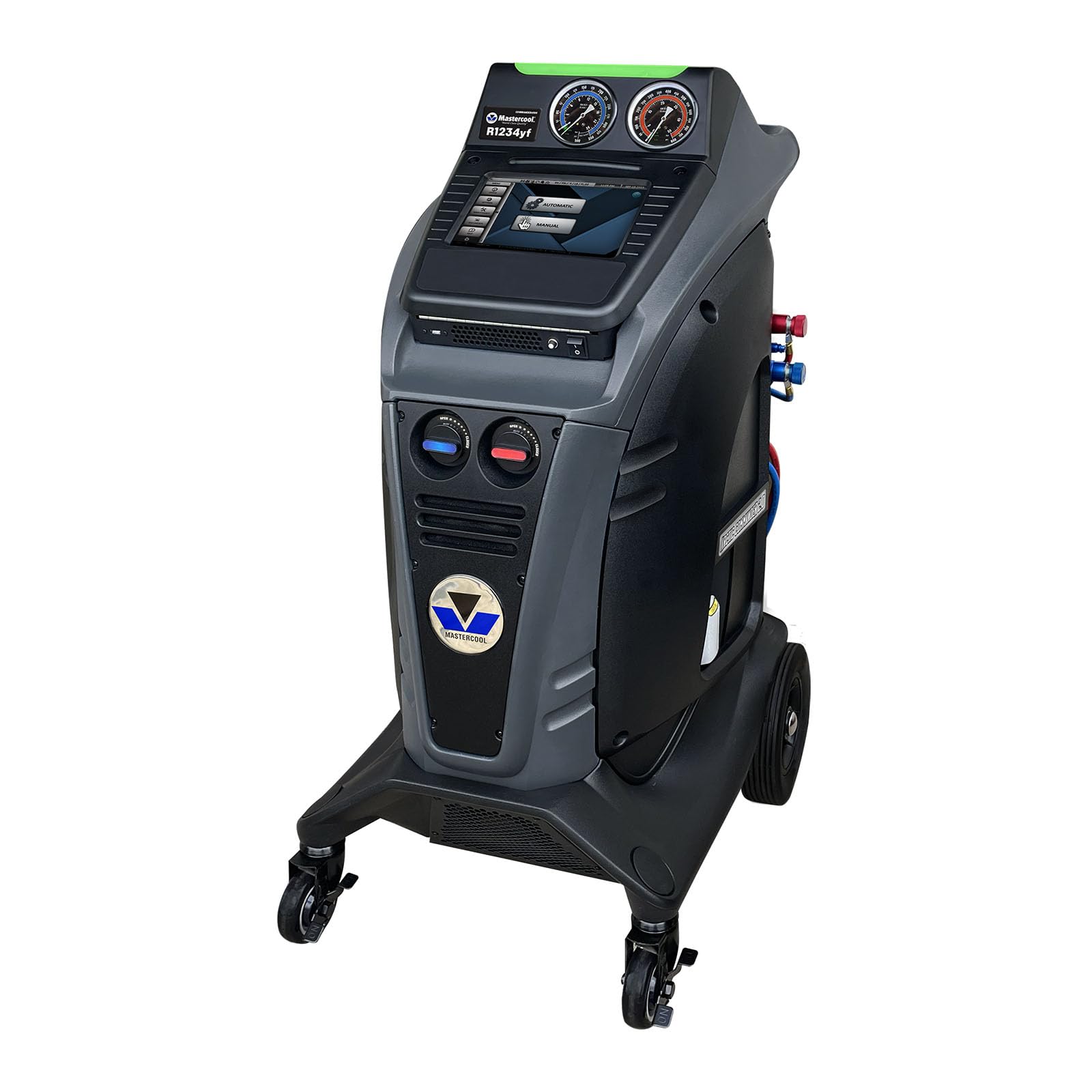 Mastercool COMMANDER4100 R1234yf R/R/R Machine - Hybrid/EV Compatible with Built-in Refrigerant Identifier, 6 CFM Vacuum Pump, 1