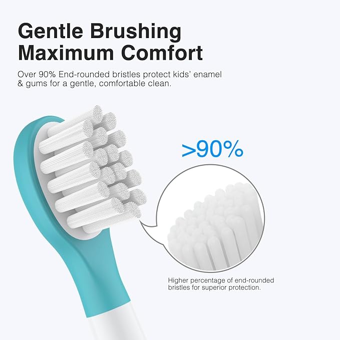 Kids Replacement Toothbrush Heads for Philips Sonicare Kids Replacement Heads HX6340, Soft Compact Brush Head for 3-7 Child,for Phillips Sonic Care Electric Small Brush HX6032/94,HX6320,10 Pcs