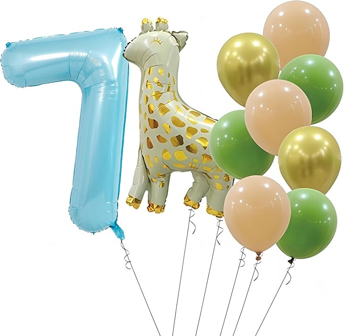 40 Inch light blue Number Balloons, Helium Mylar Foil Number Balloons for Birthdays, Number 7 Balloon for Party Decorations, Birthday Decorations, Wedding Decorations, Boy Baby Shower Decorations