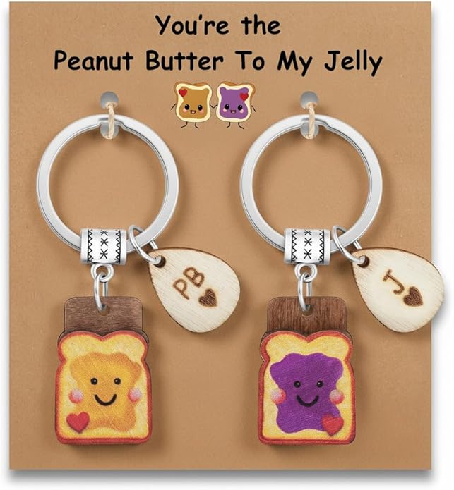 Cute Toast Keychain for Girls, New Beginnings Gifts for Best Friend as Next Chapter Stuff, Cute Love Engagement Housewarming Birthday New Job Gifts for Coworker Couple Bestie Sister Parents