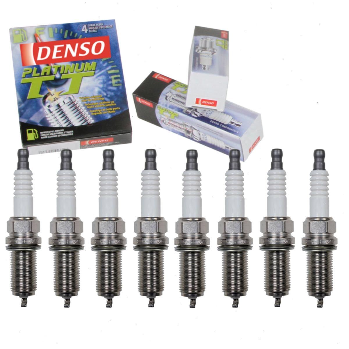 8 pc DENSO Platinum TT Spark Plugs compatible with Honda Civic 1.3L 1.5L L4 2006-2015