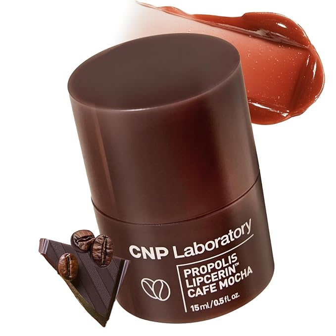 CNP Café Lip Butter - Propolis Lipcerin™ 05 Caffé Mocha, Hydrating Overnight Manuka Lip Balm & Mask, 12hr Long-Lasting Moisture, Stocking Stuffers, Gifts for Women, 0.5 fl.oz.