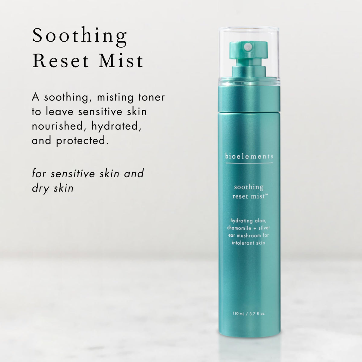 Bioelements Soothing Reset Mist - 3.7 oz - Hydrating, Soothing Toner for Sensitive & Dry Skin - Vegan, Gluten Free - Never Tested on Animals