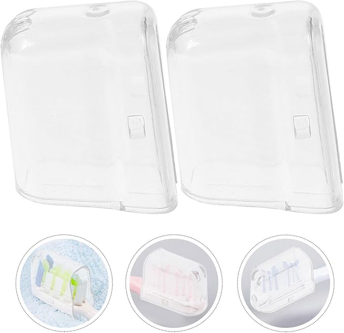 20Pcs Toothbrush Covers Protective Caps Compatible with Manual and Electric Toothbrushes Dustproof Travel Tooth Brush Case for Home and On-The-Go
