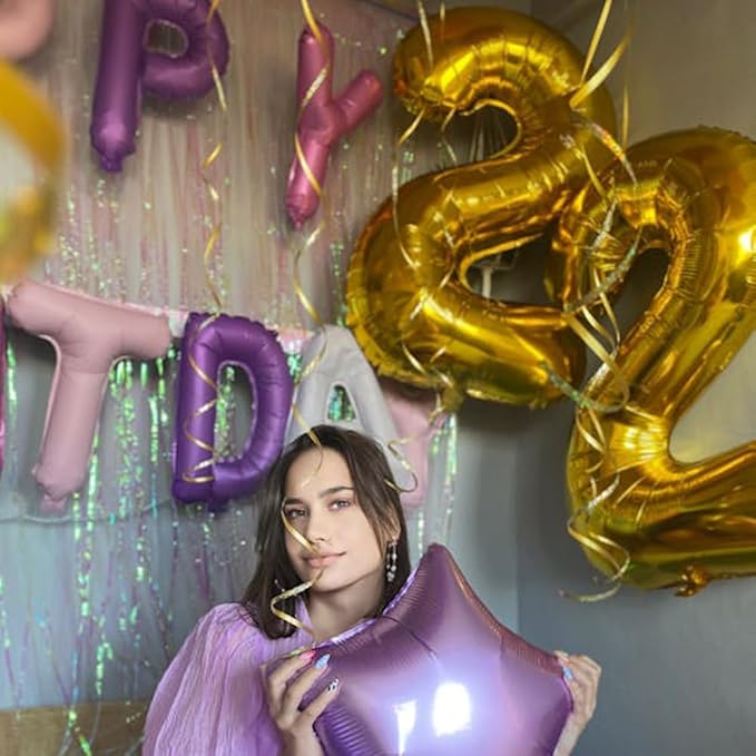 40 inch Gold Number Balloon Giant Foil Helium Balloons Gold Number 2 Balloon for 2nd Birthday Party Anniversary Decorations Supplies