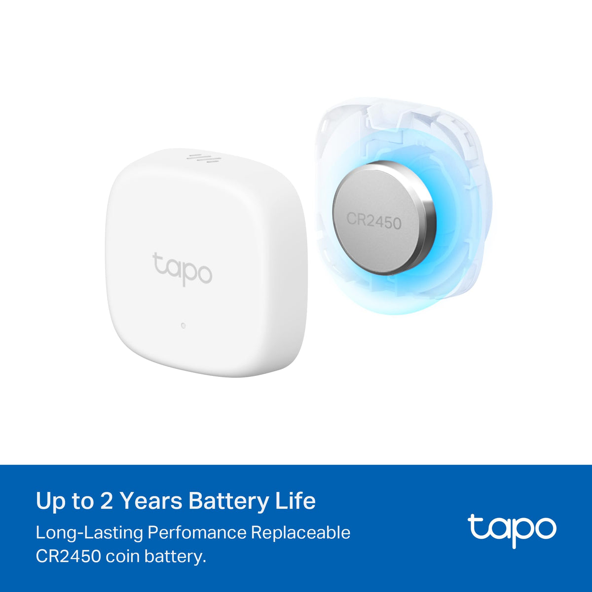 TP-Link Tapo Smart Temperature and Humidity Sensor T310, White, Requires Tapo Hub, High-Accuracy Swiss-Made Sensor, Real-Time Notifications, Free Data Storage, Long-Lasting Performance