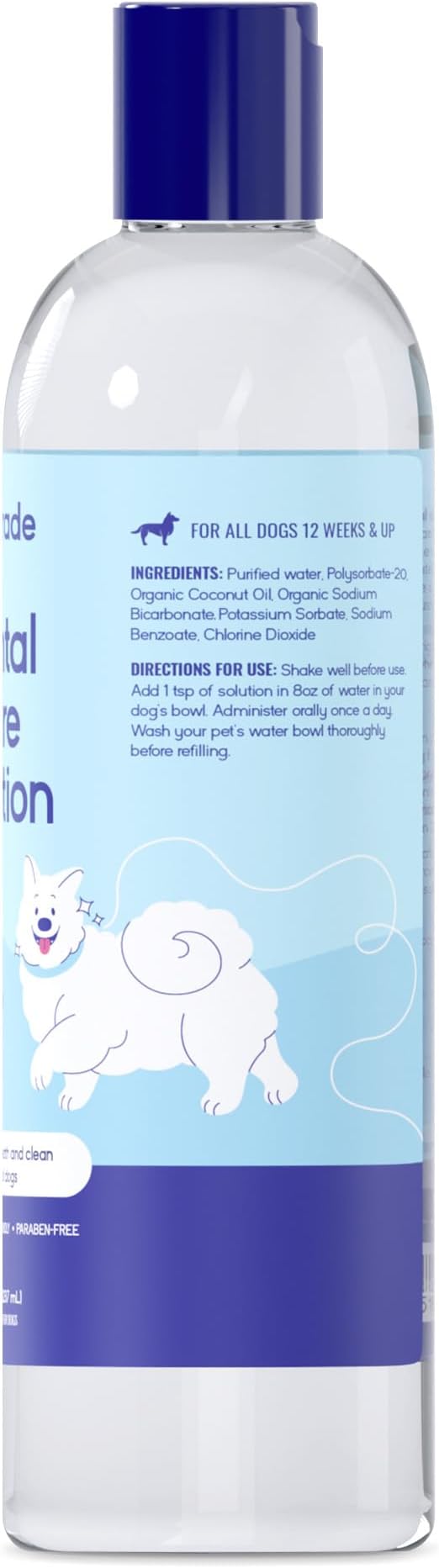PupGrade Dental Care Water Additive Solution - Advanced Oral Care for Dogs - Dental Rinse for Fresh Breath to Fight Against Bad Breath, Plaque, and Tartar