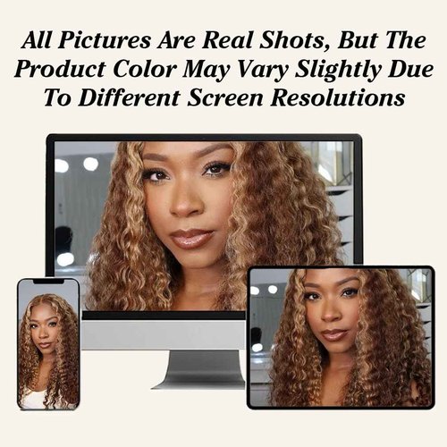 Borchan 4/27 Water Wave Human Hair Bundles Highlight Blonde Bundles Brazilian Virgin Hair 14 16 18 Inches 100% Unprocessed Human Hair Weft Ombre Honey Blonde Quick Weave for Women