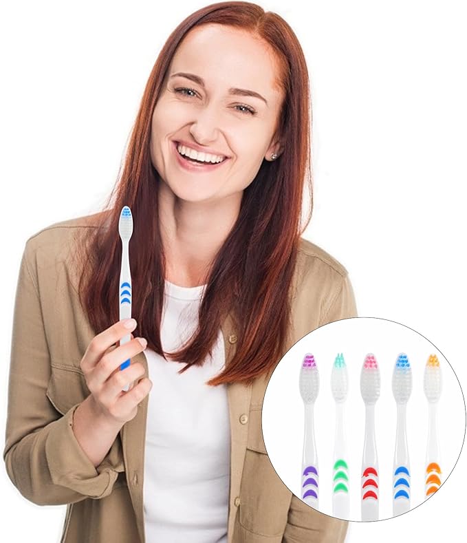 Disposable Toothbrushes 30pcs Travel Size Soft Bristle Oral Care Toothbrushes for Home Hotel Use Portable Family Pack