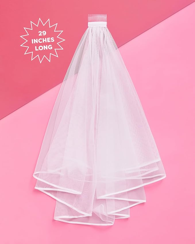 xo, Fetti Bridal Veil | Bachelorette Party Decorations, Bride To Be Gift, Bridal Shower, Wedding