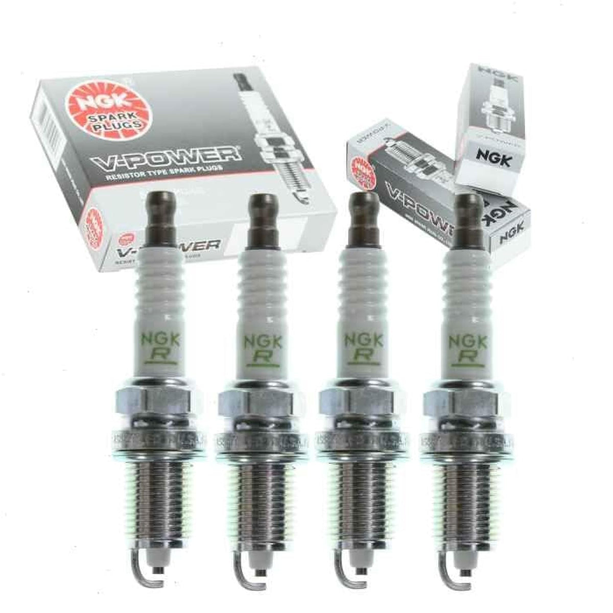 4 pc NGK V-Power Spark Plugs compatible with Chrysler 200 2.4L L4 2011-2014