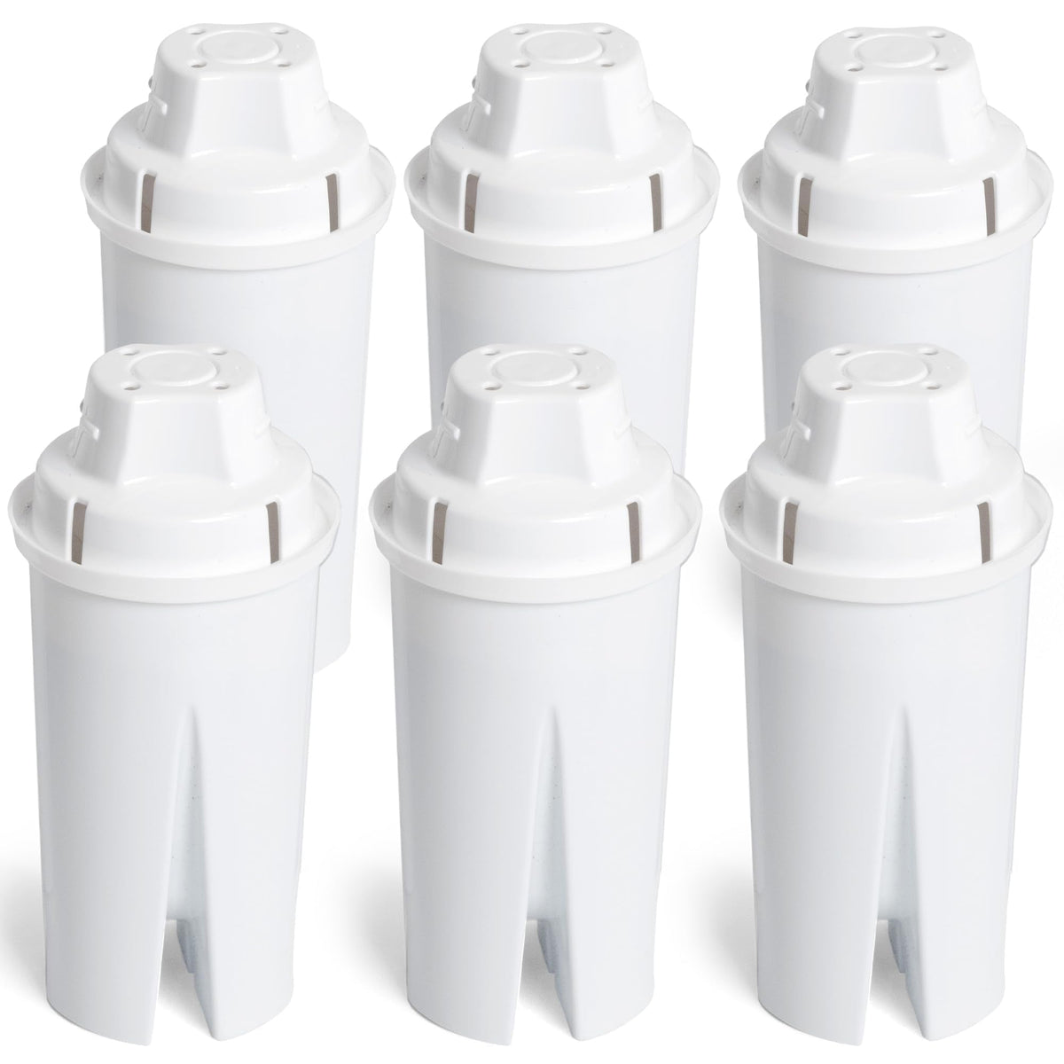 Amazon Basics Enhanced Replacement Water Filters for Water Pitchers, BPA-Free, WQA & NSF Certified, Compatible with Brita Water Pitchers & Drinking Water Filter Systems, 1 Year Filter Supply, 6-Pack