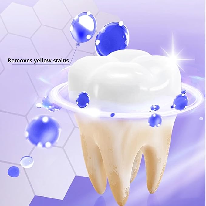 Purple Toothpaste for Teeth Whitening, Purple Whitening Toothpaste, Tooth Stain Removal Colour Corrector 50ml