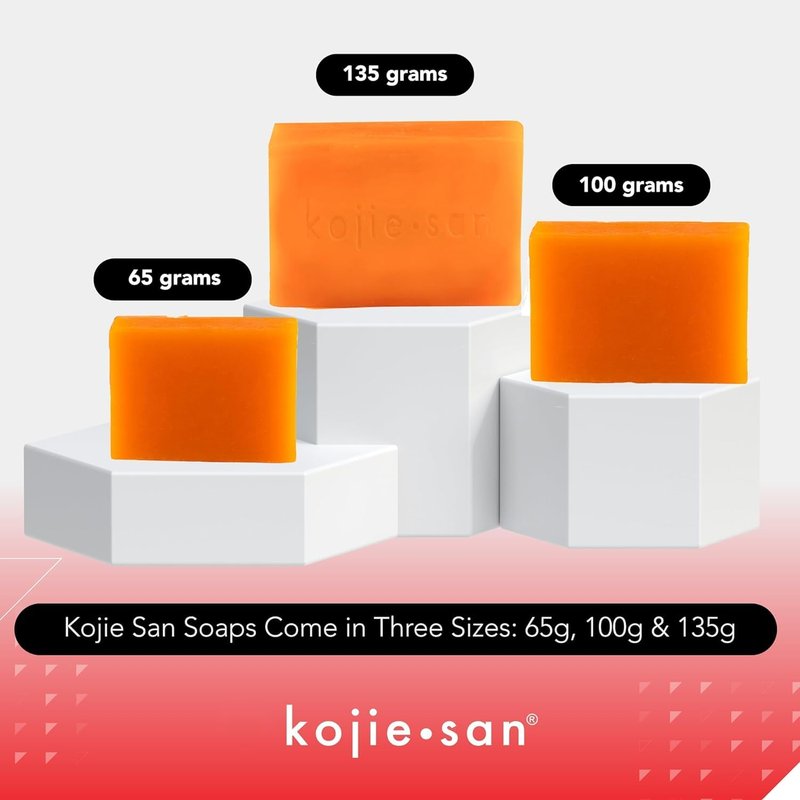 Kojie San Face & Body Skin Brightening Shower 9pc Set - the Original Kojic Acid Soap that Helps Reduce Dark Spots 6 x 135g Bars, Soap Dish and Facial Cleansing Brush…