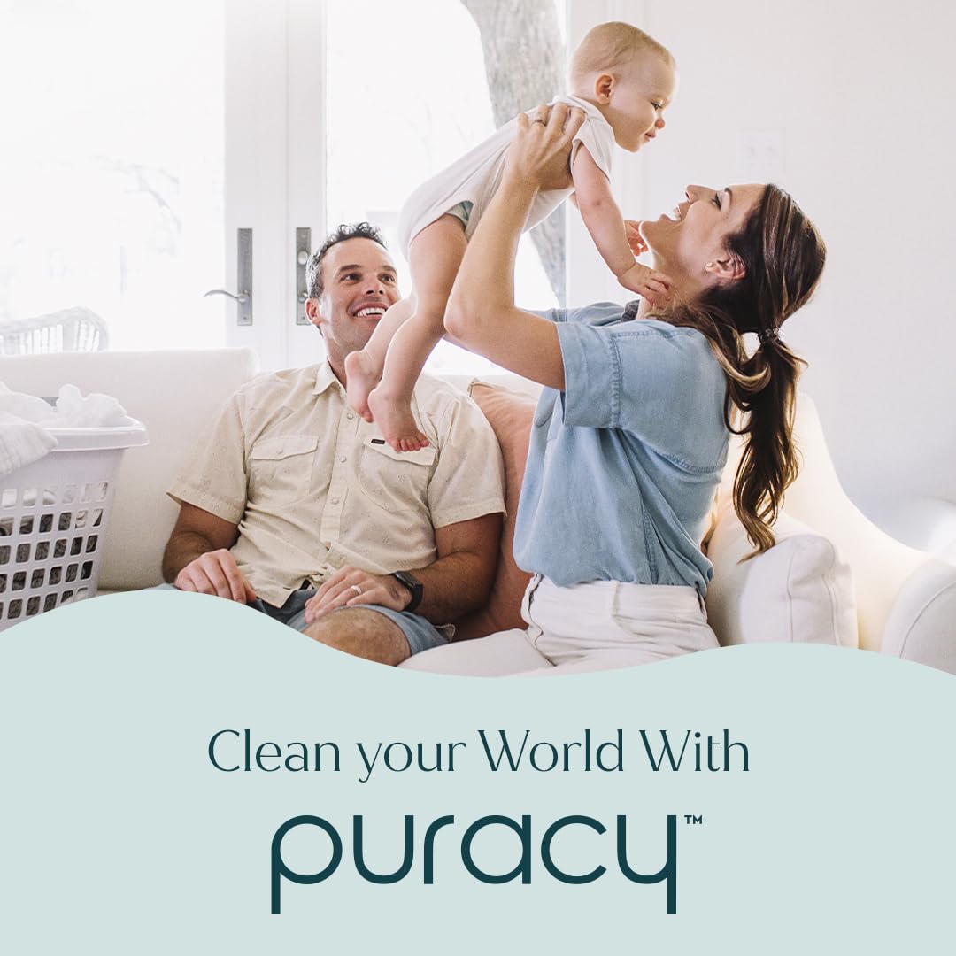 Puracy Natural Dish Soap Packs- Unscented Skin-Softening Plant-Based Dishwashing Soap, Non-Toxic Dish Soap, Fragance Free Organic Liquid Dishwashing Detergent Soap (Unscented, 16 fl oz, 3 Pack)