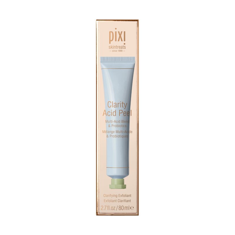 Pixi Clarity Acid Peel | Gentle Exfoliator with AHA, BHA & Probiotics | Purifies, Hydrates & Minimizes the Appearance of Pores | 2.7 fl oz/80 ml
