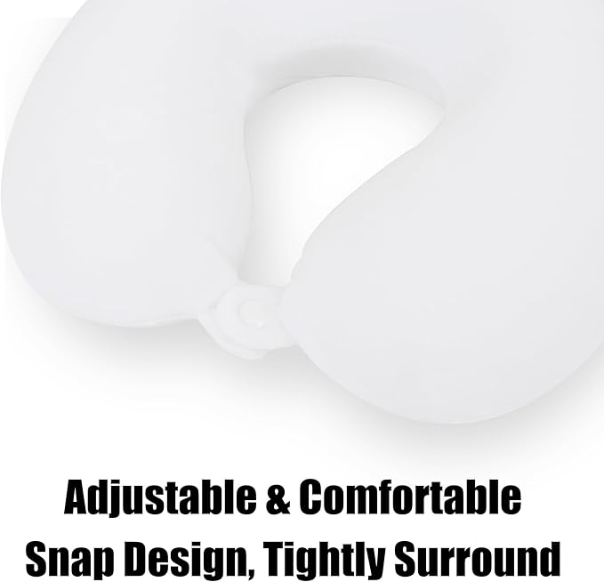 Sexysamba Cartoon Headrest & Neck Pillow for Kids Boys & Girls, Teens, Travel Accessories for Recline, Car, Airplane, Memory Foam Cute Travel Pillow with Sleep Eye Mask - White Unicorn