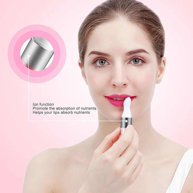 Lip Plumper Device, Smart Touch Lip Plumper Tool with Ultraviolet Light, Multi Vibration Ion Lip Enhancer, Portable Lip Massager Tool for All Skin Types