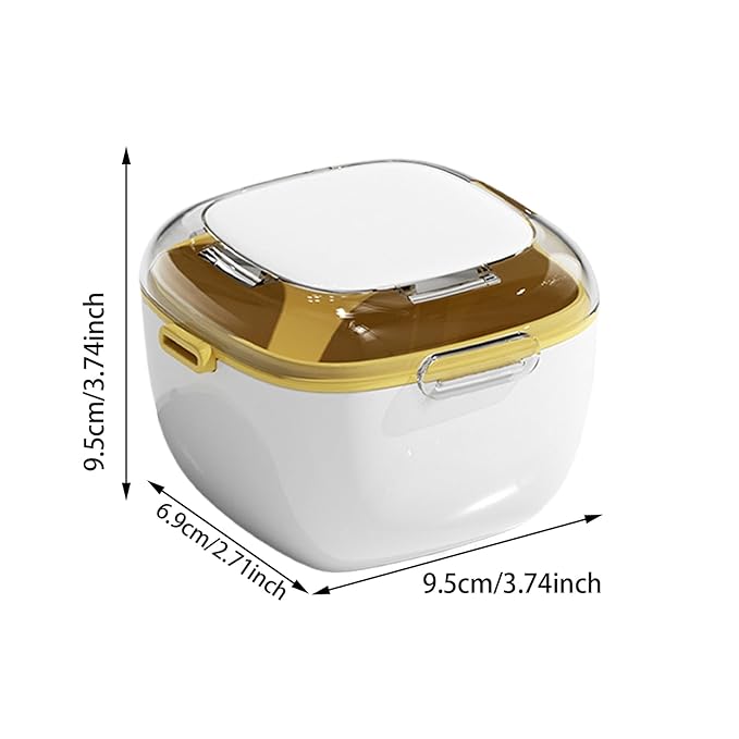 Denture Bath Case - Double Layer Retainer Container for Denture Cleaning Cup | Portable Mouth Guard Case for Dentures Jewelry Small Items, Travel Friendly Storage with Secure Lid, Easy to Carry