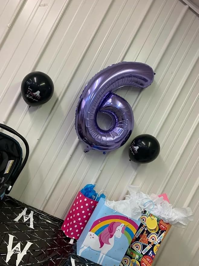 16 Balloon Number, Purple Number 16th Birthday Balloons 40 Inch, Sweet 16 Years Old Purple Birthday Decorations for Boys Girls, 16th Anniversary Decorations
